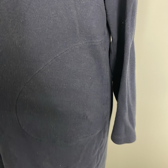 Lauren Ralph Lauren Large Pajama Shirt Nightgown Navy Blue Pockets - Picture 3 of 6